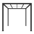 8 Ft. X 8 Ft. Matte Black Aluminum Pergola