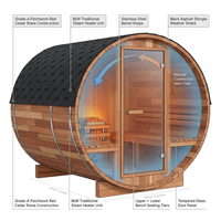 6-Person Patchworkred Cedar Traditional Steam Barrel Sauna — How It Works